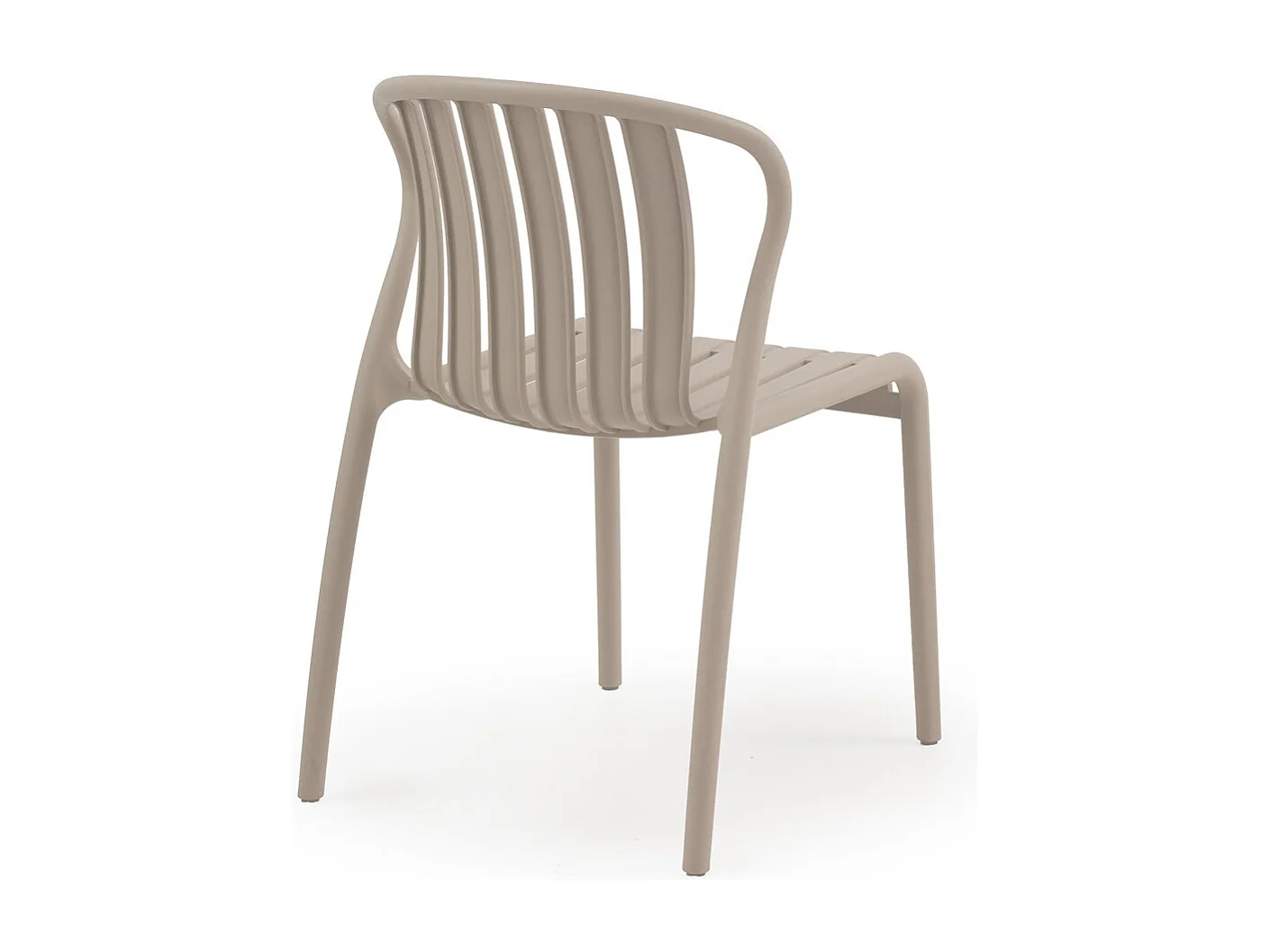 Set van 4 camelkleurige stoelen van polypropyleen