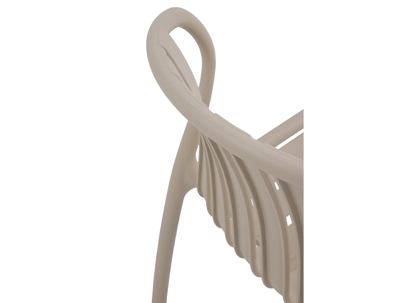 Set van 4 camelkleurige stoelen van polypropyleen