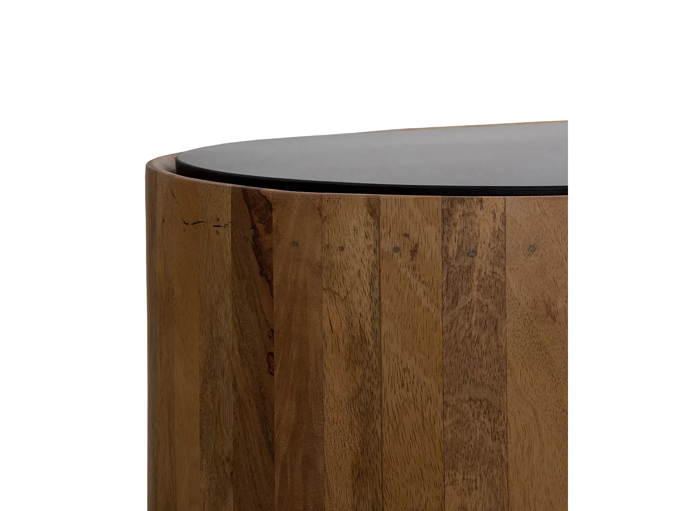 Aparador elíptico 2 portas em madeira de manga maciça