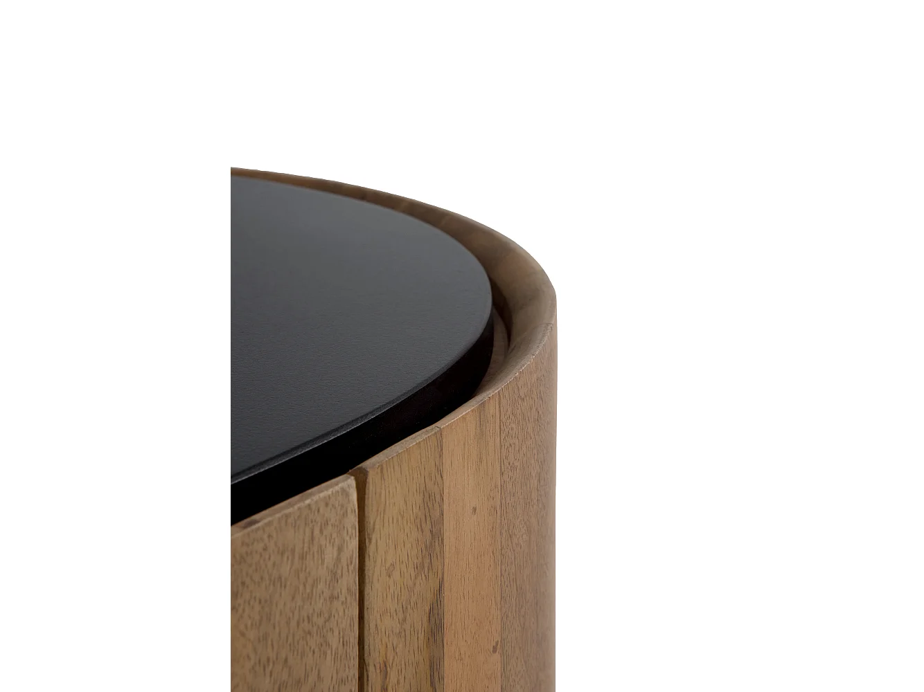 Aparador alto forma elíptica 2 puertas madera maciza de mango