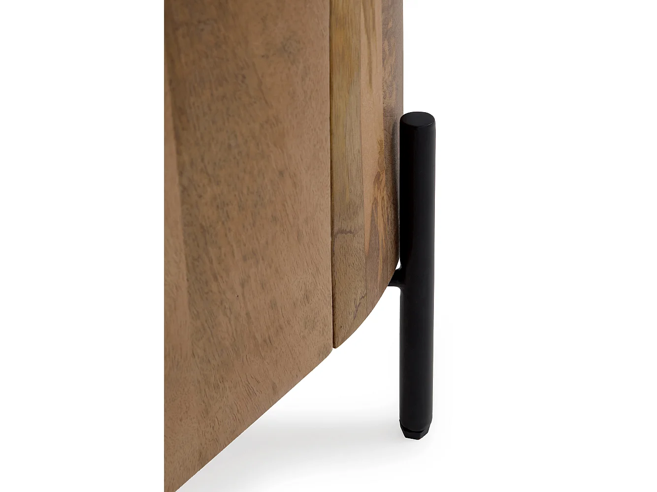 Aparador alto forma elíptica 2 puertas madera maciza de mango