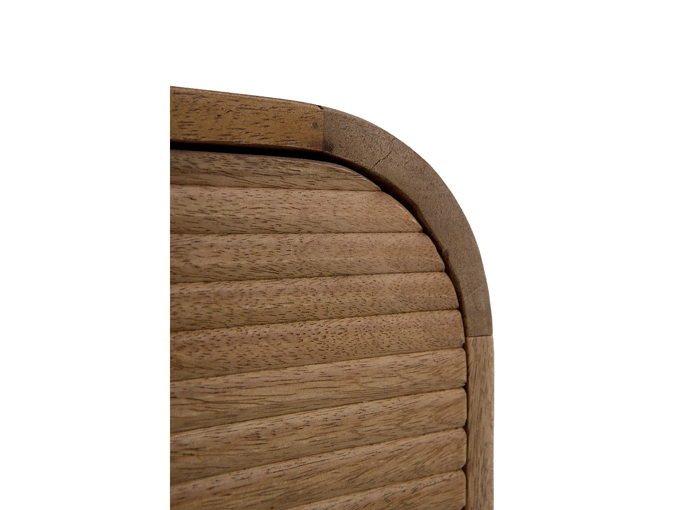 Armário TV com contornos curvos em madeira maciça de manga com 3 portas