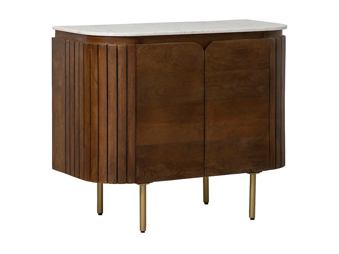 Buffet en marbre et bois de manguier Sienne