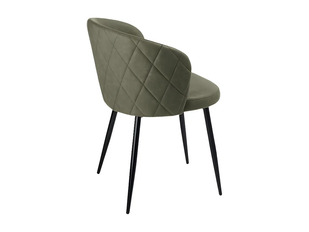 Set di 2 sedie da pranzo verdi "Boston" in ecopelle cm 56x55 78h