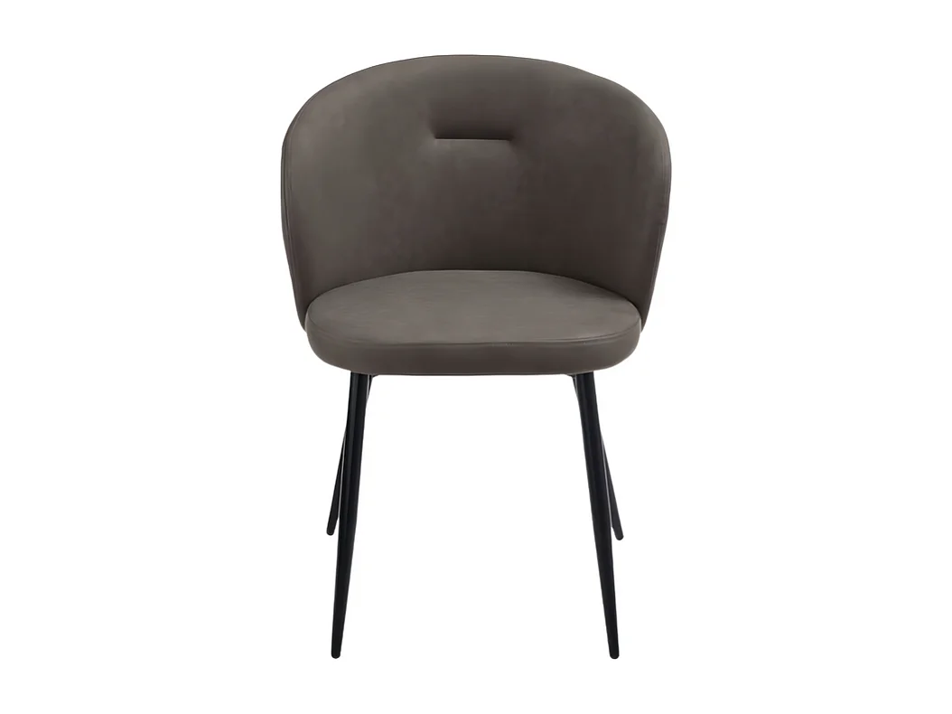 Set di 2 sedie da pranzo antracite "Boston" in ecopelle cm 56x55 78h