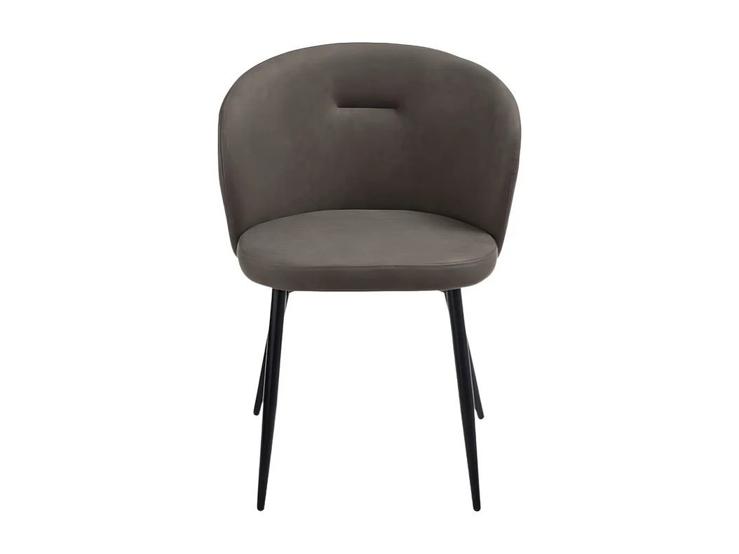 Set di 2 sedie da pranzo antracite "Boston" in ecopelle cm 56x55 78h