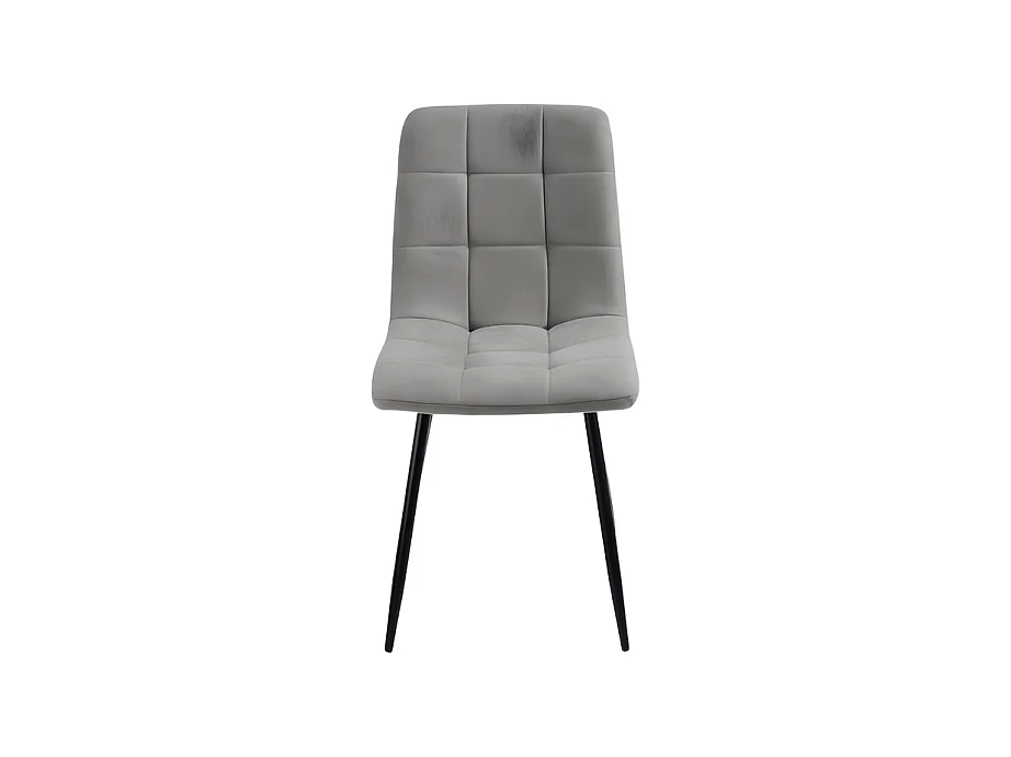 Lot de 4 chaises de salle à manger modernes gris clair en tissu "Milly" avec assise rembourrée cm 45x53 88h