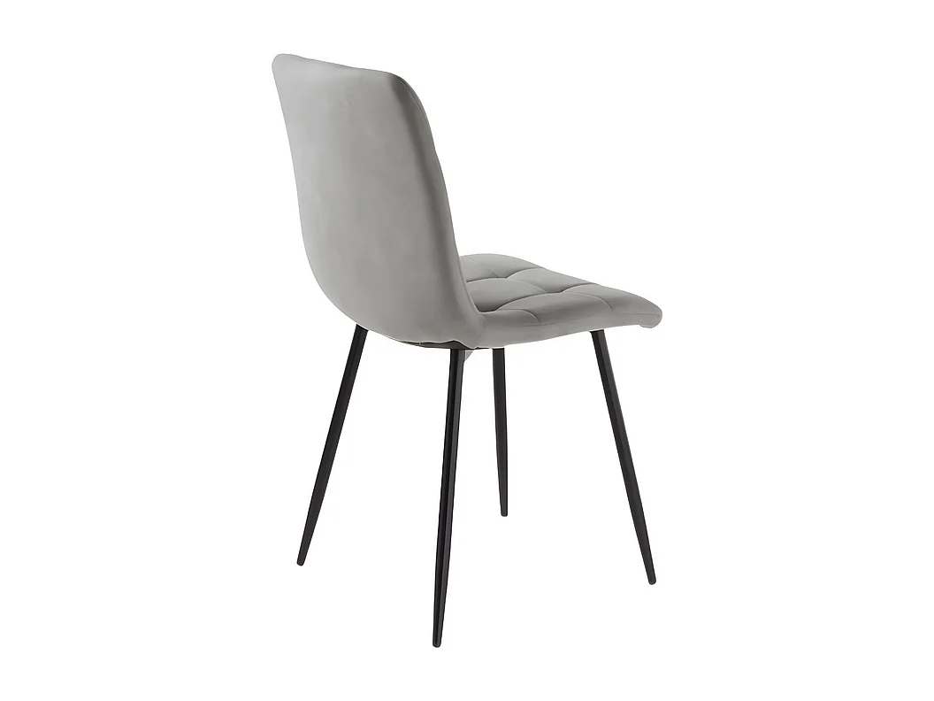 Conjunto de 4 cadeiras de jantar modernas cinza claro em tecido "Milly" com assento almofadado cm 45x53 88h