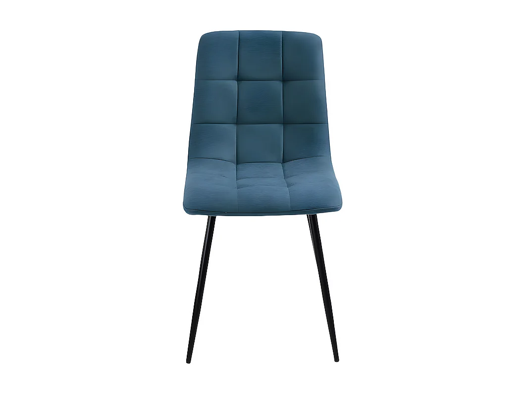 Conjunto de 4 cadeiras de jantar modernas azuis em tecido "Milly" com assento almofadado cm 45x53 88h