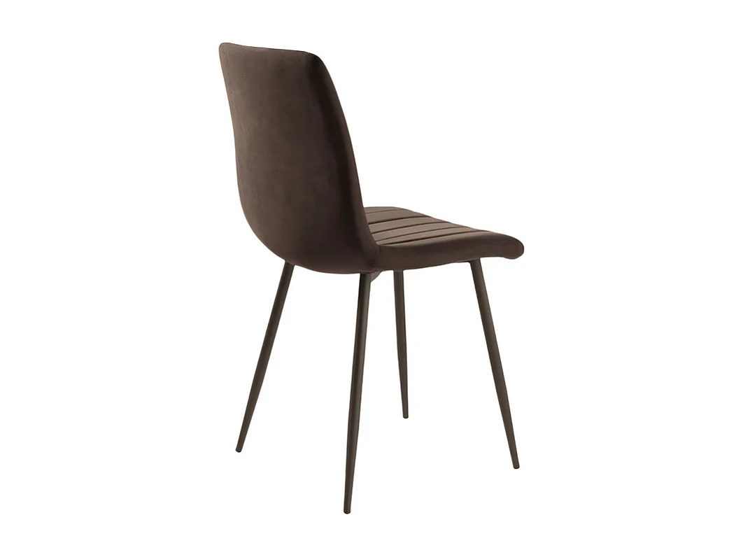 Conjunto de 4 cadeiras de jantar modernas em tecido castanho "Palmer" almofadado cm 45x54 88h