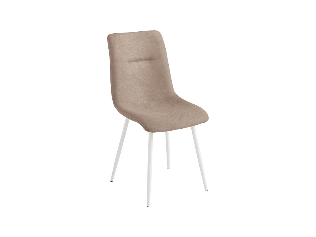 Set van 2 duifgrijze "Nymara" stoelen met wit frame cm 45x59 90h