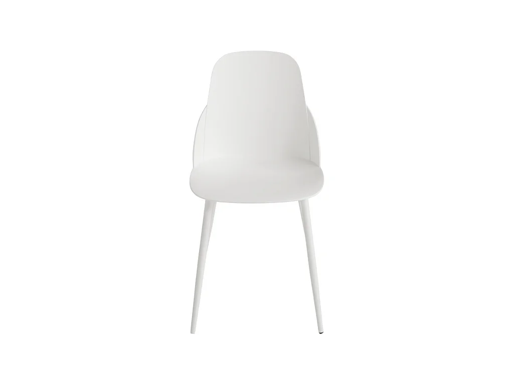 Lot de 2 chaises modernes blanches "Solinea" en polypropylène avec structure en métal cm 44x51 82h