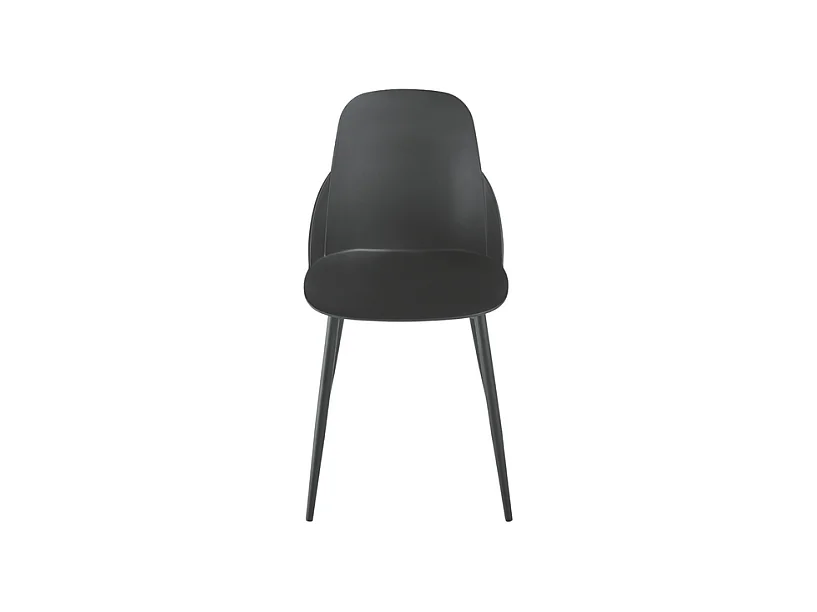 Lot de 2 chaises modernes noires "Solinea" en polypropylène avec structure en métal cm 44x51 82h