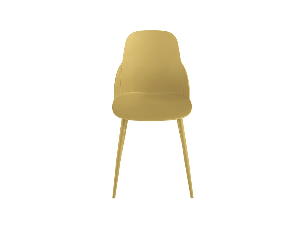 Lot de 2 chaises modernes jaunes "Solinea" en polypropylène avec structure en métal cm 44x51 82h