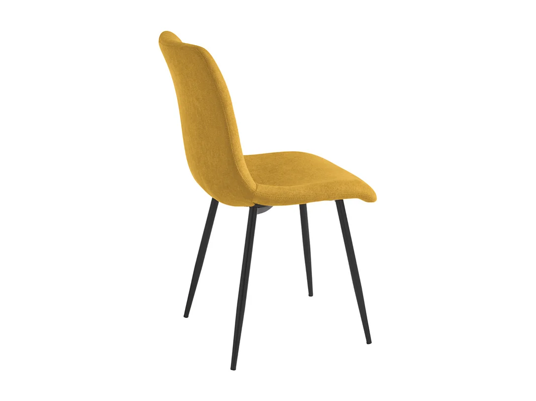 Set di 2 sedie gialle "Nymara" con struttura nera cm 45x59 90h