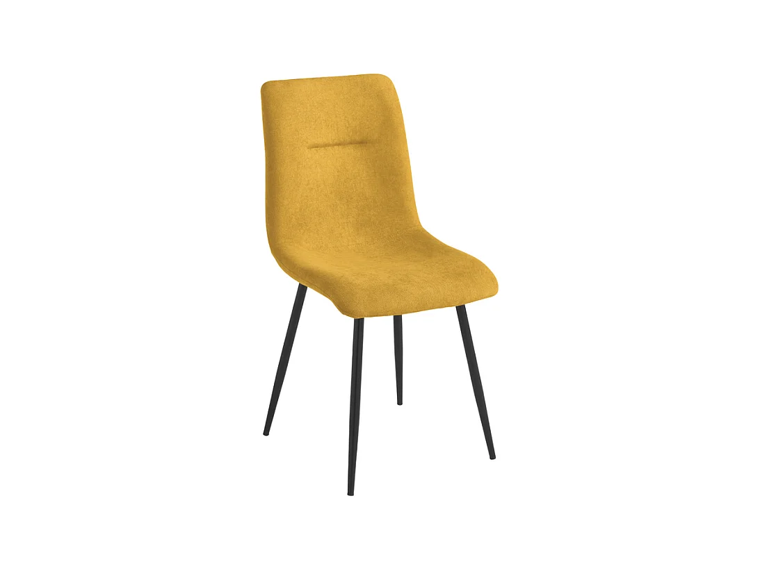 Set van 2 gele stoelen "Nymara" met zwart frame cm 45x59 90h