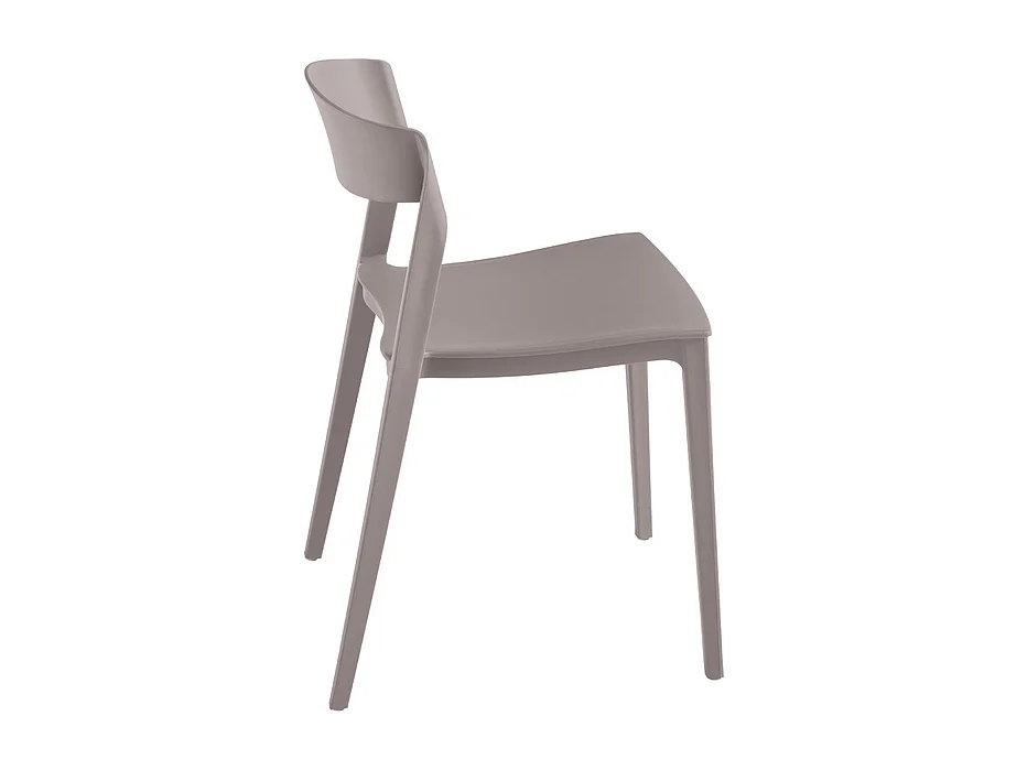 Conjunto de 2 cadeiras modernas empilháveis ​​cinzento pomba "Quorathis" em polipropileno para sala de jantar cm 49x52 77h