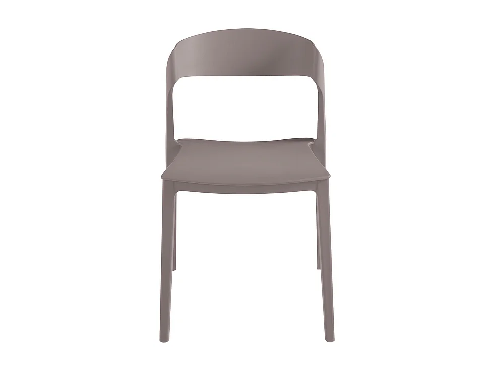 Conjunto de 2 cadeiras modernas empilháveis ​​cinzento pomba "Quorathis" em polipropileno para sala de jantar cm 49x52 77h
