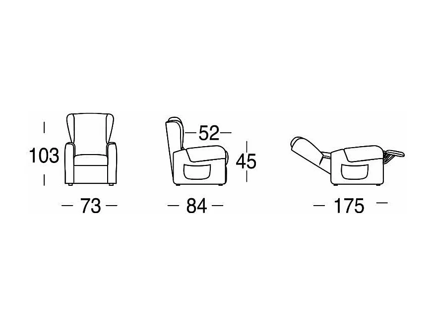 Fauteuil relax électrique à 2 moteurs avec fonction releveur Marte