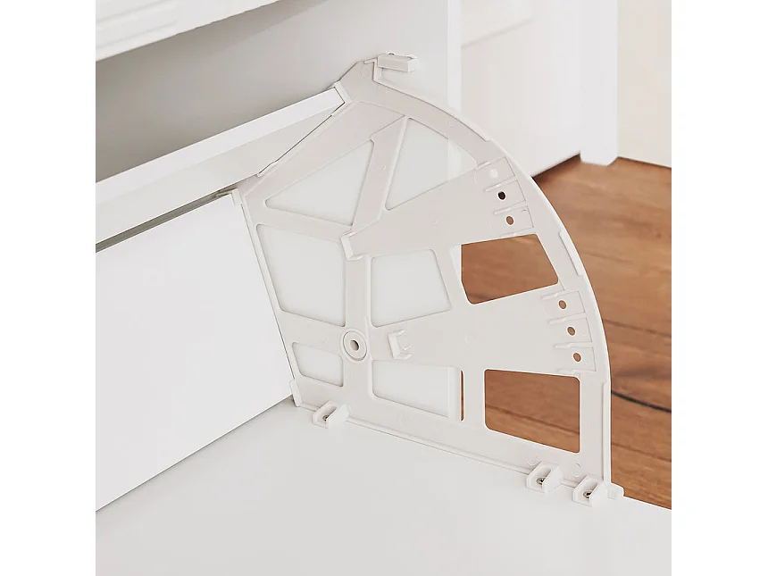 SoBuy Meuble à Chaussures avec 2 Abattants et Porte en Verre, Blanc pour Entrée/Couloir/Salon FSB95-W