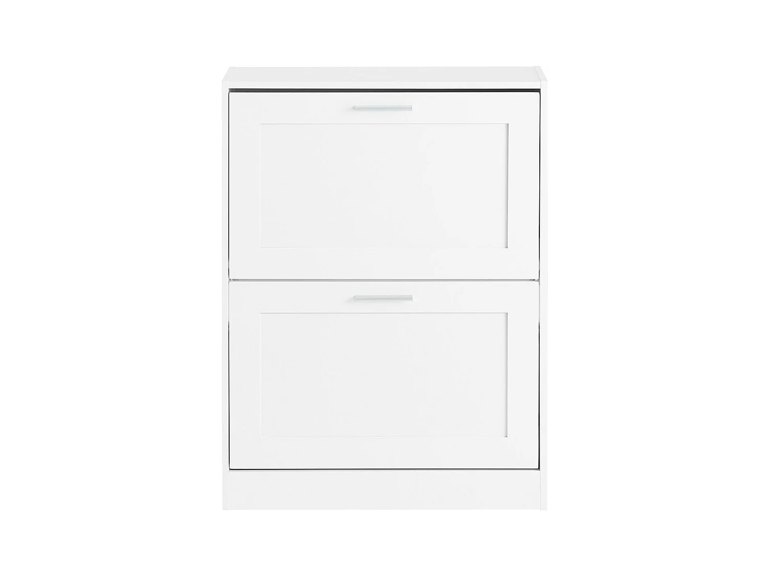 Nowoczesna szafka na buty z 2 skrzydłami, biała, 60x25x80cm, FSR137-W