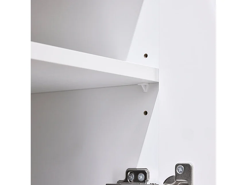 SoBuy Banc à Chaussures avec 2 Portes, Banc de Rangement, Meuble d'Entrée L100xP35xH45 cm, Blanc FSR178-W