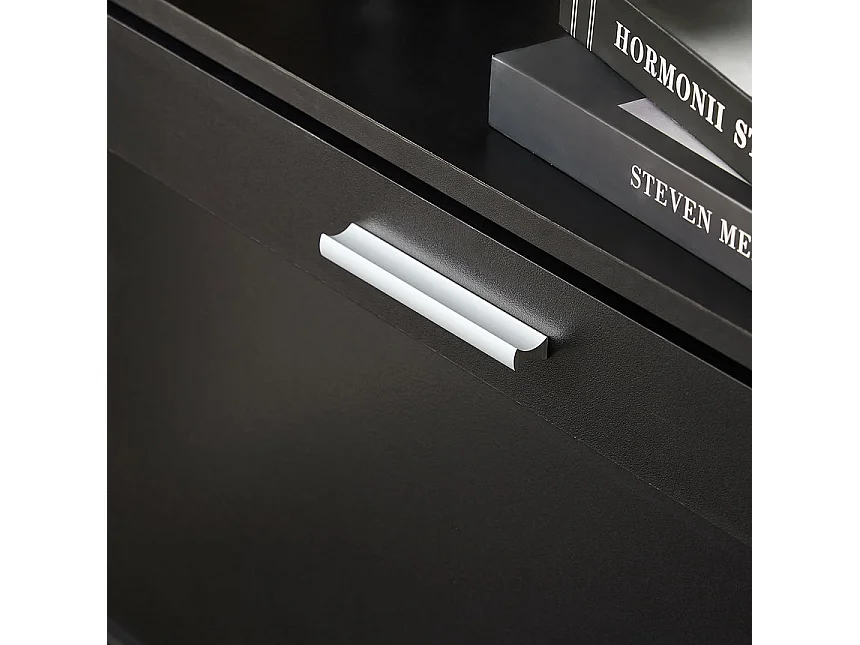 SoBuy Meuble à Chaussures avec 2 Abattants pour Entrée - L60xP25xH80 cm, Noir FSR137-SCH