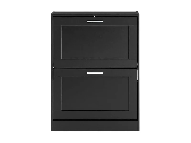 Preventa-SoBuy FSR137-SCH Zapatero estrecho con 2 Solapas  60 x 25 x 80 cm Negro