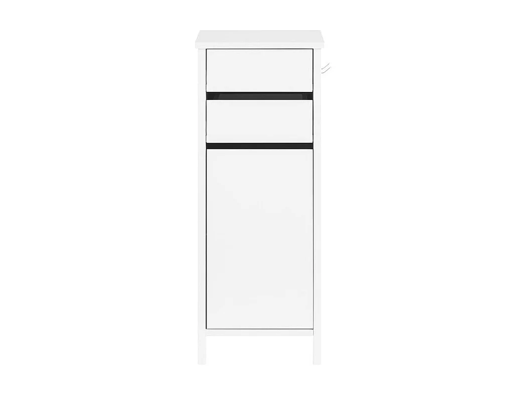 SoBuy FWT108-W Caisson de Bureau, Organiseur Bureau, Meuble de Rangement, Bout de Canapé, Table de Chevet, Armoire Rangement à 2 Tiroirs et 1 Porte, Blanc