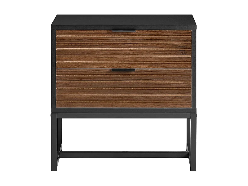 SoBuy FBT156-BR Bijzettafel Nachtkastje met 2 Laden