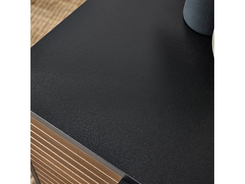 SoBuy FBT156-BR Bout de Canapé, Table de Chevet, Table de Nuit, Table d'Appoint avec 2 Tiroirs pour Salon, Chambre, Style Industriel, L50 x P40 x H50 cm, Noir-Marro