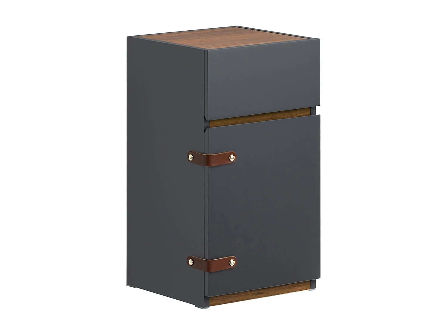 SoBuy FBT146-DG Nachtkastje, bankpunt, nachtkastje, bijzettafel, salontafel met 1 lade en 1 deur voor woonkamer, slaapkamer