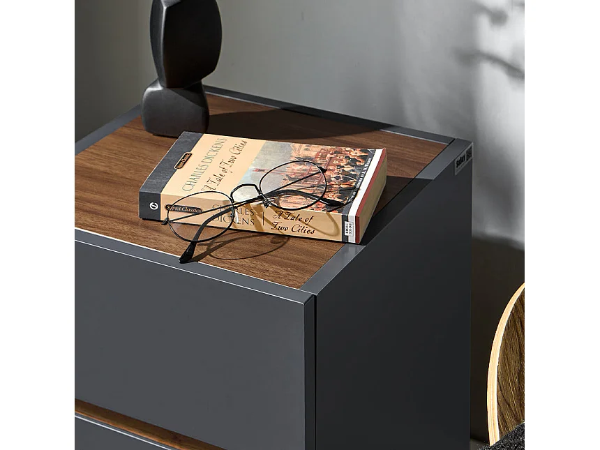 SoBuy FBT146-DG Nachtkastje, bankpunt, nachtkastje, bijzettafel, salontafel met 1 lade en 1 deur voor woonkamer, slaapkamer