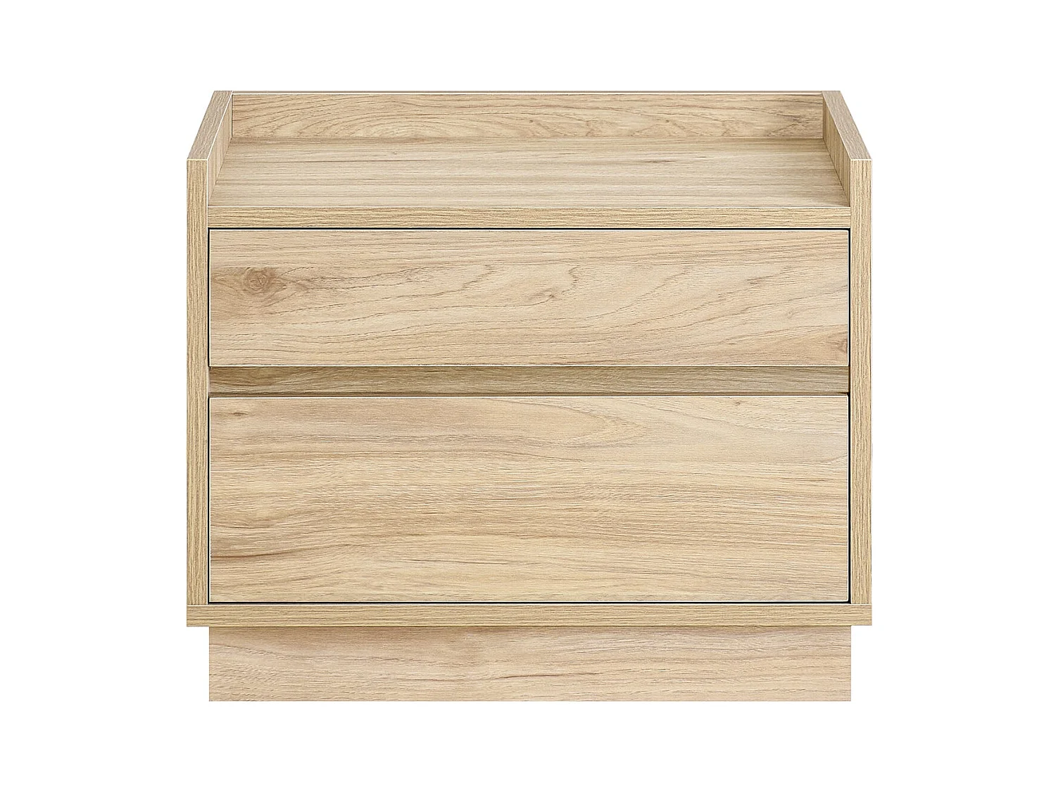 SoBuy FBT153-N Table de Chevet Bout de Canapé Table de Nuit Table d'Appoint Table Basse avec 2 Tiroirs pour Salon, Chambre ou Bureau, 50x40x40 cm, Nature