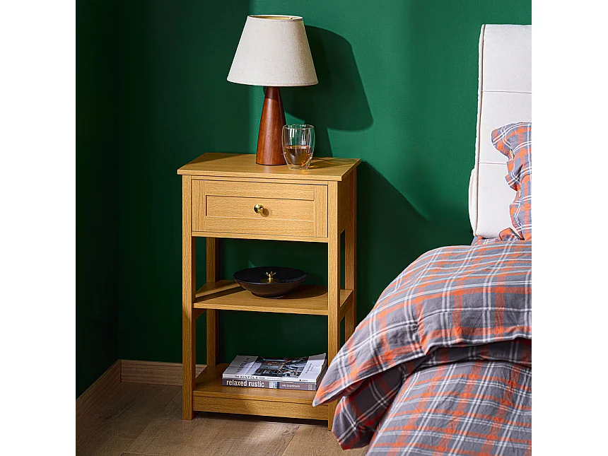 SoBuy FBT46-N - Table de chevet moderne avec tiroir L45cm x L30cm x H68cm