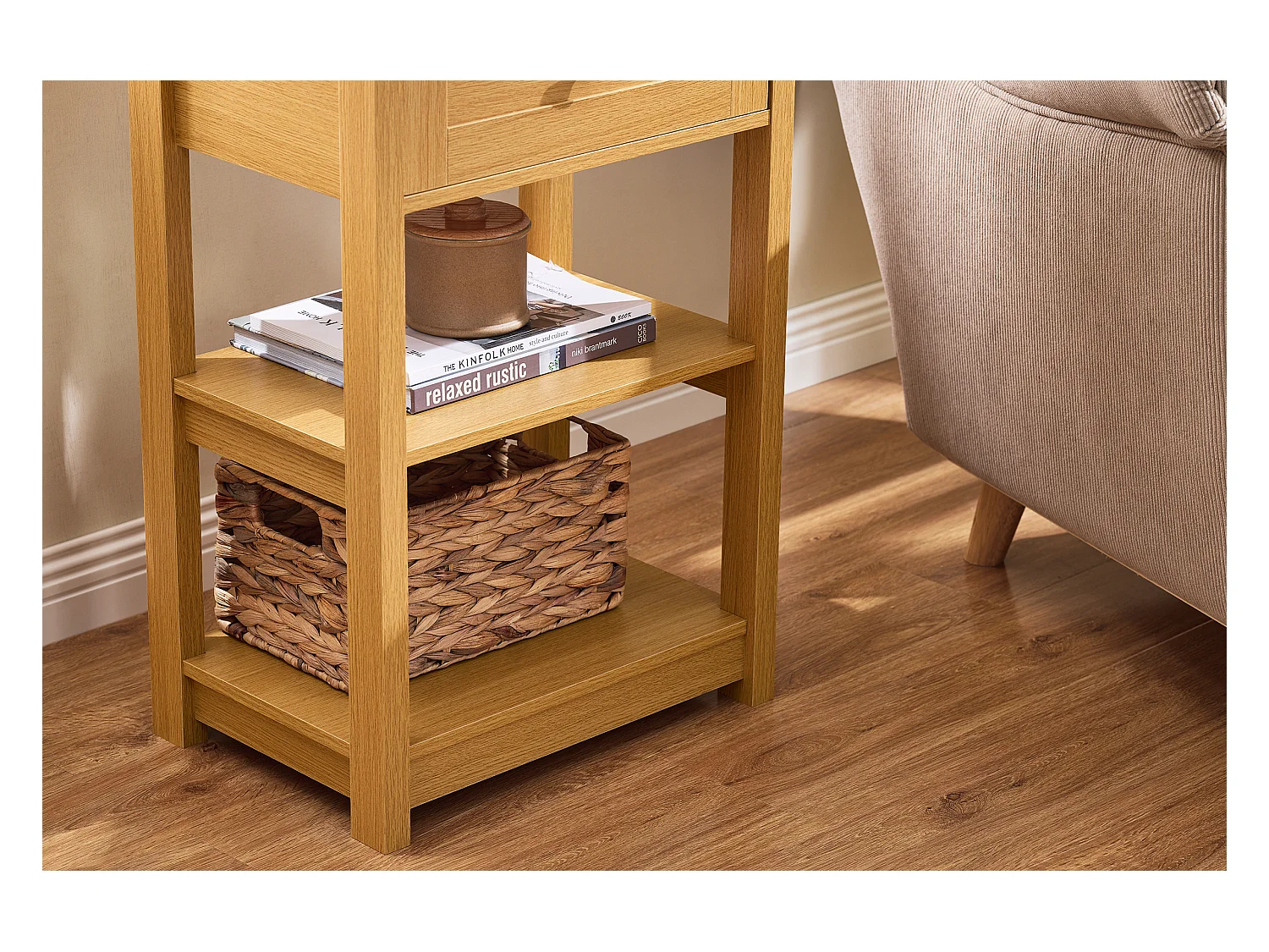 SoBuy FBT46-N - Moderner Nachttisch mit Schublade L45cm x B30cm x H68cm