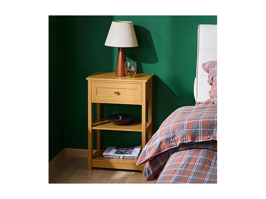 SoBuy FBT46-N - Moderner Nachttisch mit Schublade L45cm x B30cm x H68cm