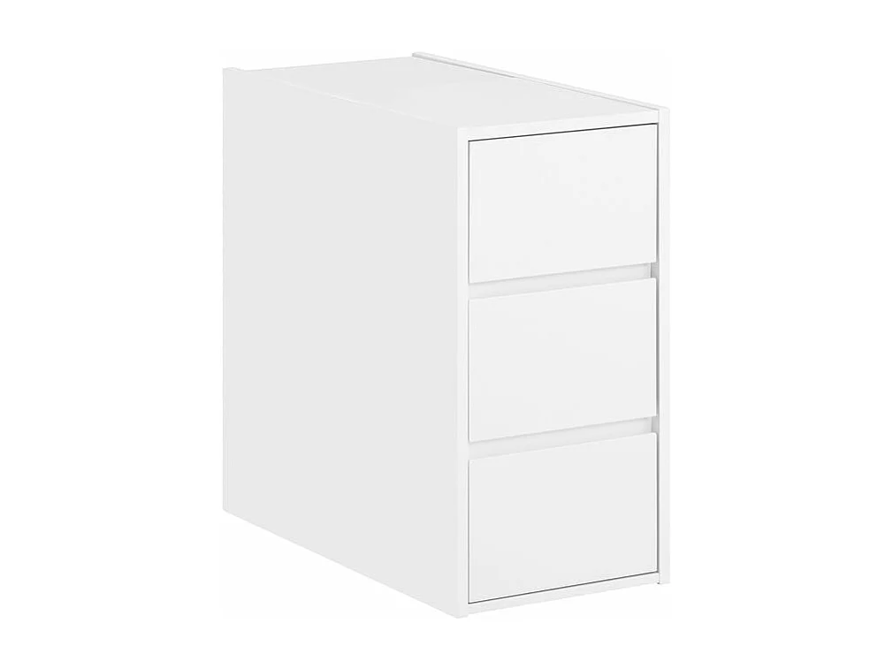 SoBuy FBT144-W Bijzettafel banktafel nachtkastje boxspringbed smal telefoontafel nachtkastje archiefkast wit BHT ca. 30x60x60cm
