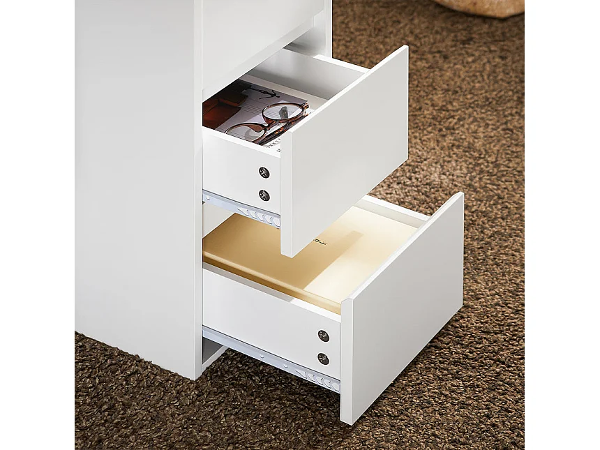 SoBuy FBT144-W Bijzettafel banktafel nachtkastje boxspringbed smal telefoontafel nachtkastje archiefkast wit BHT ca. 30x60x60cm