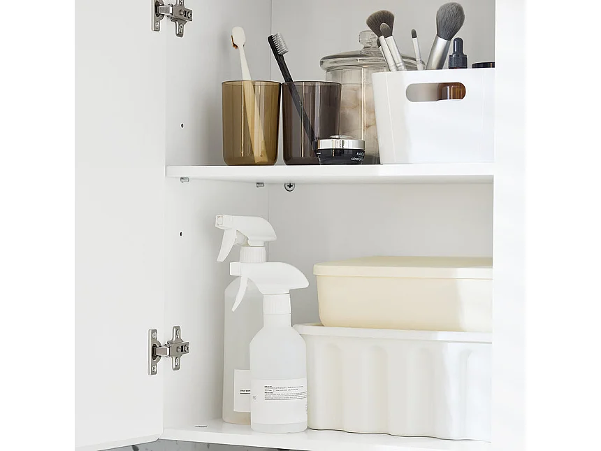 SoBuy BZR184-W - Badezimmer Wandschrank mit Spiegel und verstellbaren Regalen L57.0cm x B30.0cm x H6...