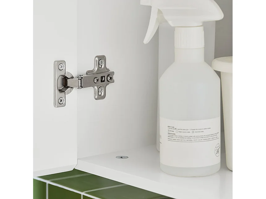 SoBuy BZR184-W - Badezimmer Wandschrank mit Spiegel und verstellbaren Regalen L57.0cm x B30.0cm x H6...