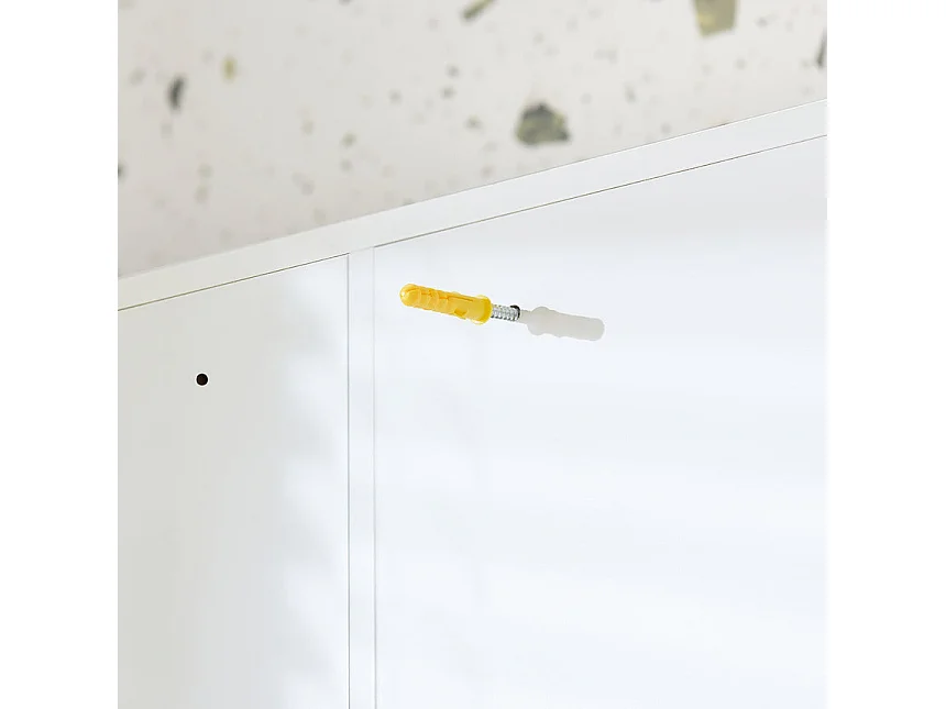 SoBuy BZR184-W - Badezimmer Wandschrank mit Spiegel und verstellbaren Regalen L57.0cm x B30.0cm x H6...