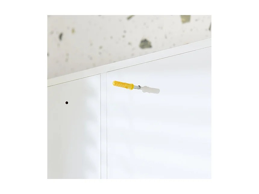 SoBuy BZR184-W - Meuble de salle de bain avec miroir et étagères réglables L57.0cm x L30.0cm x H6...