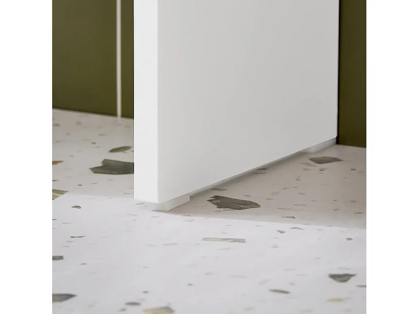 SoBuy BZR165-W Meuble WC Meuble WC au-Dessus de Toilettes avec Dispositif Anti-Basculement, 2 Portes et 2 Étagères Ouvertes