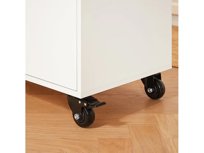 SoBuy armário de cozinha, carrinho de cozinha, carrinho de cozinha com rodas FKW126-WN