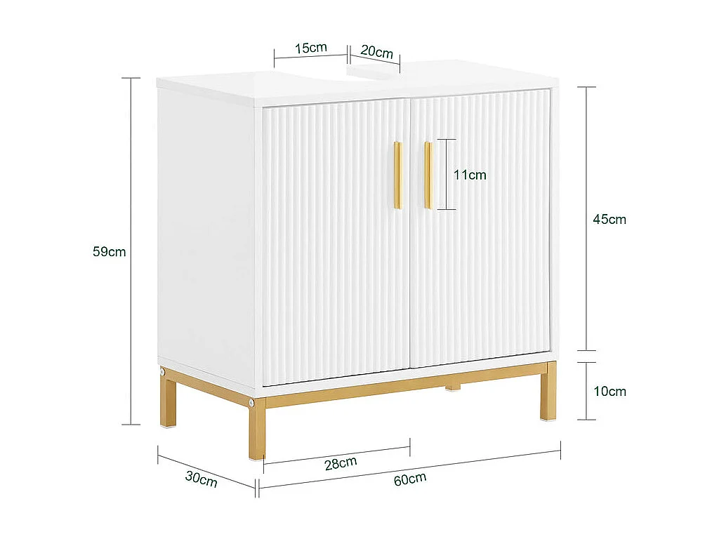Szafka łazienkowa z przesuwanymi drzwiami BZR179-W