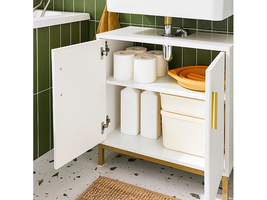 Szafka łazienkowa z przesuwanymi drzwiami BZR179-W