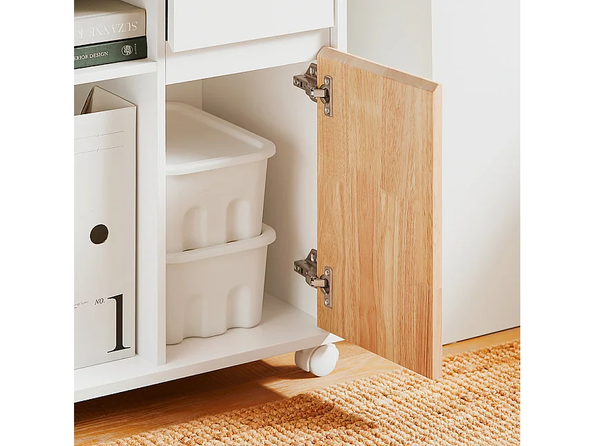 SoBuy ASK04-WN Mueble de Oficina con Ruedas 65 x 58 x 35 cm