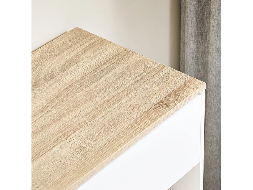 SoBuy ASK10-WN - Chariot de bureau avec tiroir et roulettes L63.0cm x L42.0cm x H88.0cm