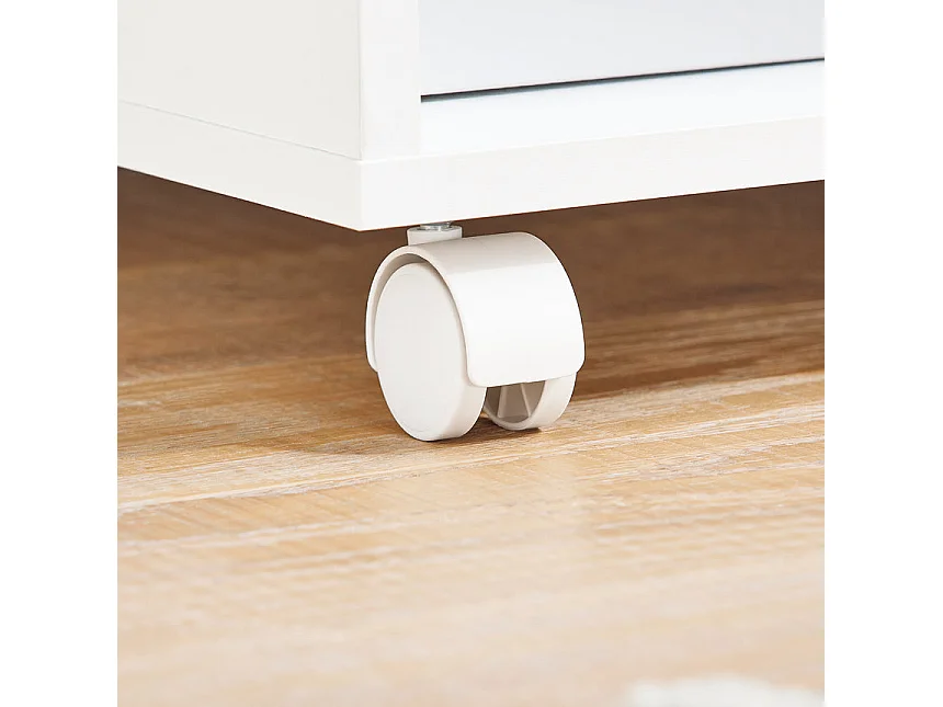 SoBuy ASK10-WN - Chariot de bureau avec tiroir et roulettes L63.0cm x L42.0cm x H88.0cm